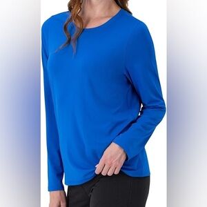 Dillards | Westbound | Long Sleeve Loose Fit Blouse Shirt in Blue Size 2X
